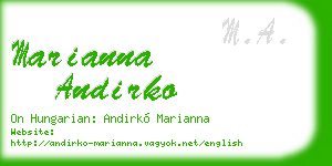 marianna andirko business card